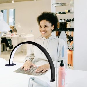 Fosoto FT-Y10II – 16in Arch Table Nail Lamp LED Half Moon Light