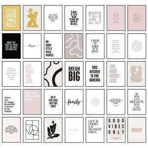 Nordic Motivational Quote Posters – Minimalist Text Wall Art for Home & Office Decor