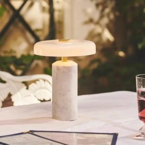 Modern Designer Charging Table Lamp – Touch Marble Atmosphere Light for Home & Office
