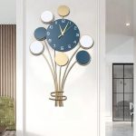 Large Hot Air Balloon Wall Clock – Silent Battery-Operated Design, No Drilling Required